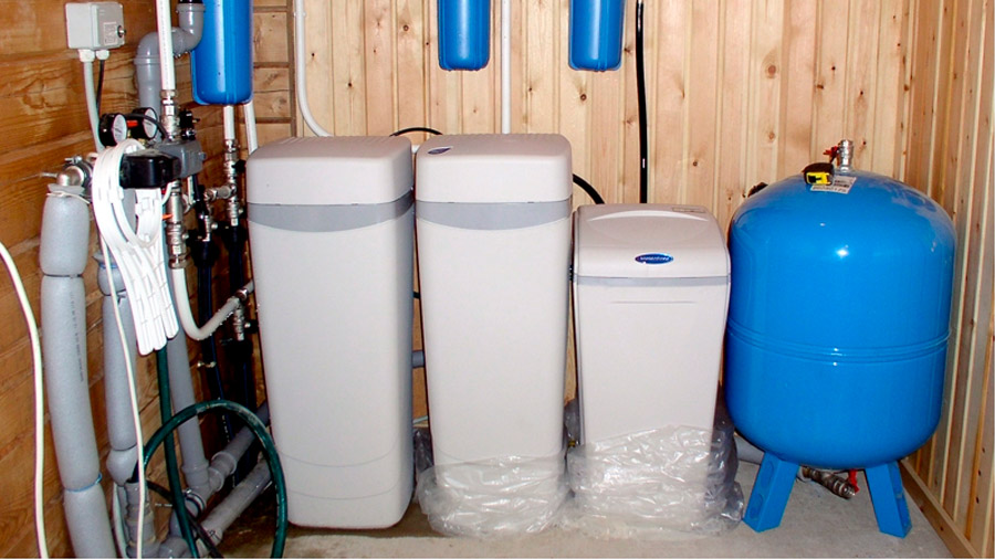 монтаж кабинетного умягчителя waterboss 