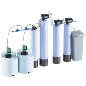Комплексная система очистки воды AQUADOSE PLUS/Double 8-10-8+8, Потребители, до 4 чел, сброс 200л