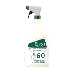 Жидкое гипоаллергенное средство для чистки сантехники и плитки Ecvols №60 без запаха, 750 мл