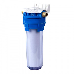 Пластиковый фильтр тонкой механической очистки для холодной воды PP-10SL-1/2-TR прозрачный