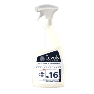 Средство для чистки сантехники и плитки Ecvols №16 с эфирными маслами (апельсин-мята), 750 мл