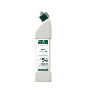 Органическое средство для чистки унитаза Ecvols №54 без хлорки с эфирным маслом мяты, 750 мл